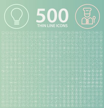 Renk Arkaplan Düğmelerinde Çembersel Düğmeler Üzerinde 500 Standart Evrensel Minimalist Modern İnce Vurgu Beyaz Simgesi.