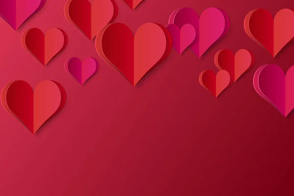 High Quality Paper Shape Heart Gradient Background Плакат Любви Вашему — стоковый вектор