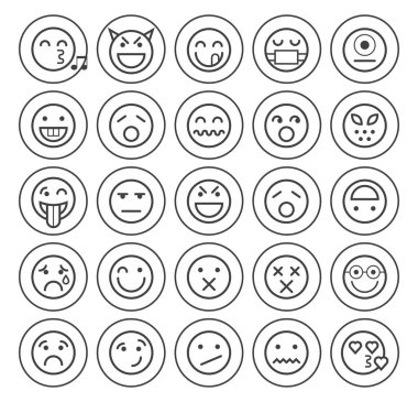 Kaliteli Evrensel Standart Minimum Beyaz Çizgili Duygular Beyaz Arkaplanda Çemberler Üzerinde