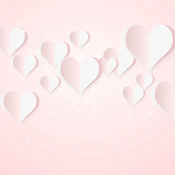 High Quality Paper Shape Heart Gradient Background Poster Love Your — Stock Vector