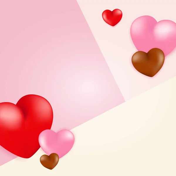 Hög Kvalitet Kärlek Bakgrund Med Hjärtan För Din Saint Alla — Stock vektor