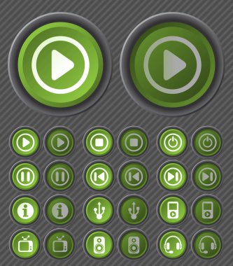 Düğme 5 'te Çokluortam Simgeleri.