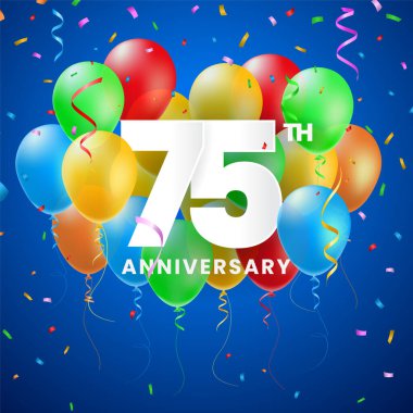 İyi ki Doğdun Parti Tasarımı için 3 Boyutlu Sayılar ve Köpüklü Konfeti ile Yüksek Kaliteli Yıldönümü Kutlaması Posteri. İzole Vektör Elementleri