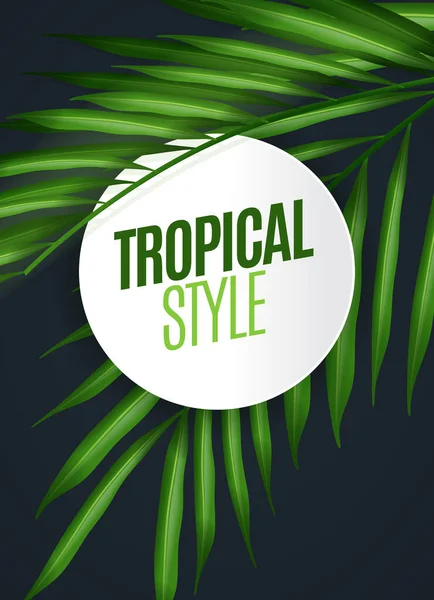 High Quality Tropical Leaves Background Your Design Isolated Vector Elements — Vetor de Stock