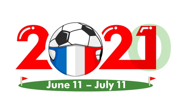 Чемпионат Мира Футболу 2021 Франции Векторный Символ Прозрачном Фоне — стоковый вектор