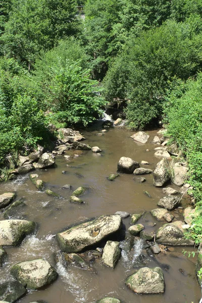 Vista Del Durolle Río Thiers Valle Rouets Auvernia Francia Puy — Foto de Stock