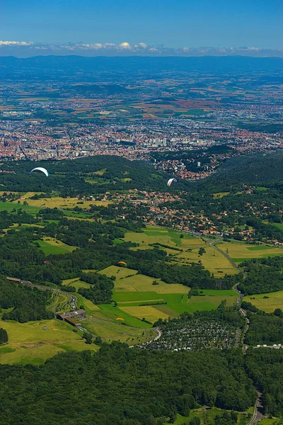 Вид Клермон Ферран Панораміки Домів Auvergne Puy Dome — стокове фото