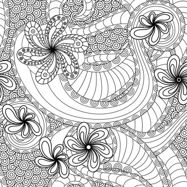 Çiçek elementleriyle kusursuz desen