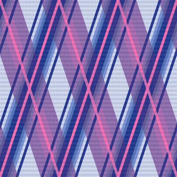 Бесшовный ромбический узор из фиолетового, синего и розового цветов — стоковый вектор