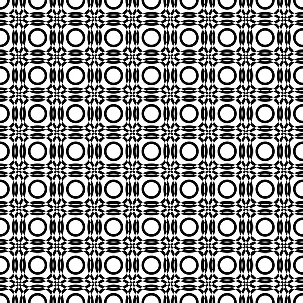 Seamless pattern with black and white circles — Stock Vector