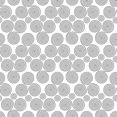 Üçlü sarmal şekil ve daireler ile Seamless Modeli