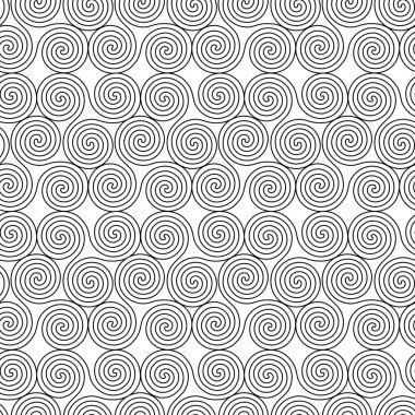 Üçlü sarmal şekillerle Dikişsiz tek renkli desen