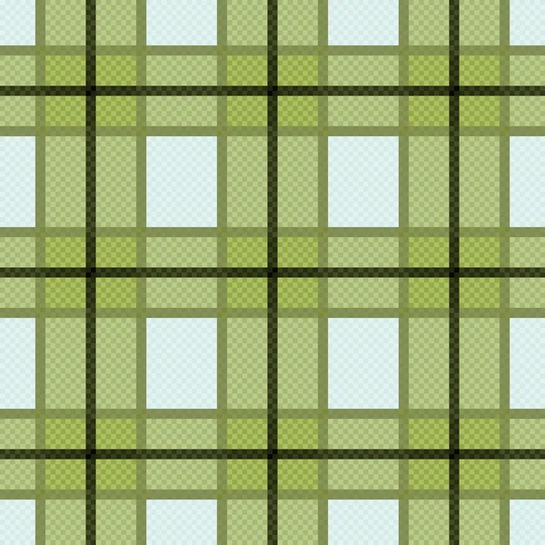 Bezešvé kostkovaný vzor v zelených odstínech — Stockový vektor