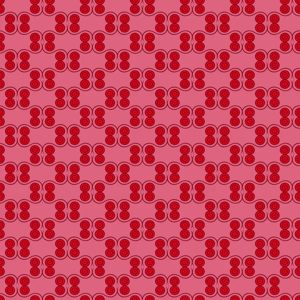 Seamless pattern in red and pink hues — Stock Vector