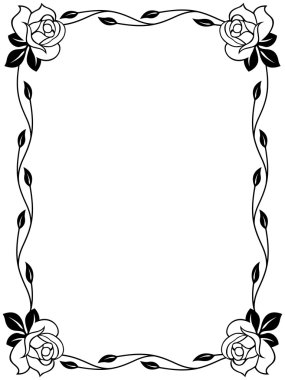 Gül ile çerçeve