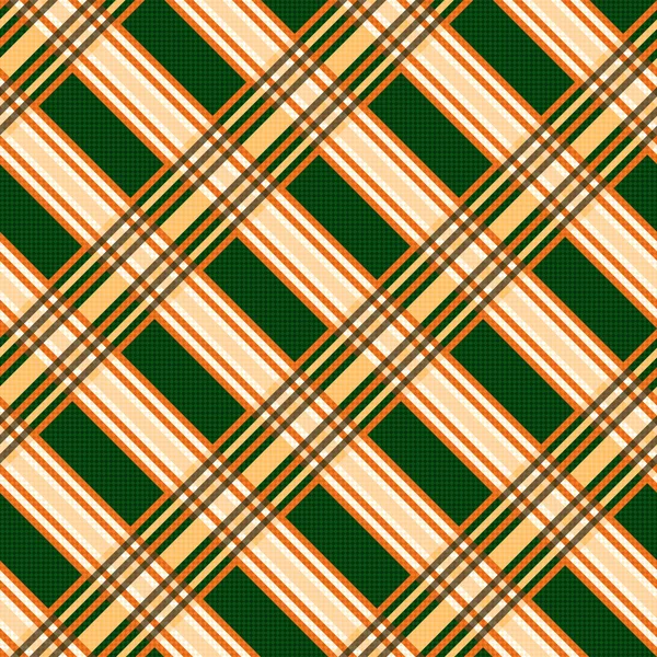 Nahtloses Diagonalmuster in orange und grün — Stockvektor