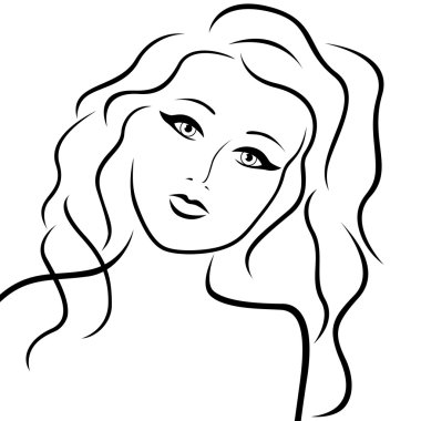 çekici genç kadın portresi