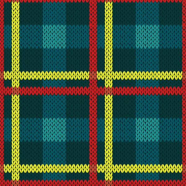 Naadloze patroon in de kleuren blauw, geel en rood — Stockvector