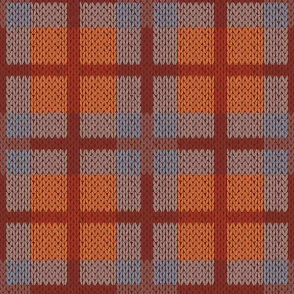 Patrón sin costura como un tejido de punto principalmente en tonos marrones — Archivo Imágenes Vectoriales