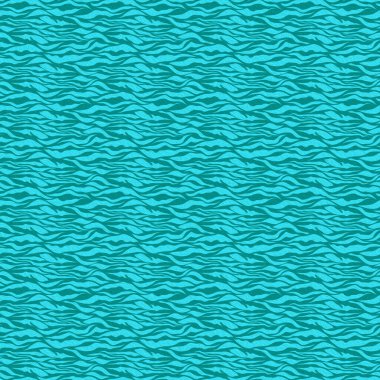 Seamless pattern with chaotic shapes in turquoise hues, similar to sea made with the effect of oil paint