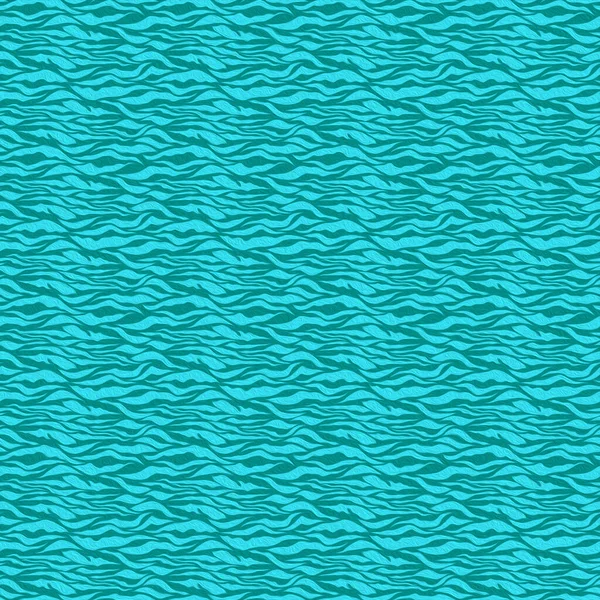 Seamless Pattern Chaotic Shapes Turquoise Hues Similar Sea Made Effect — Zdjęcie stockowe