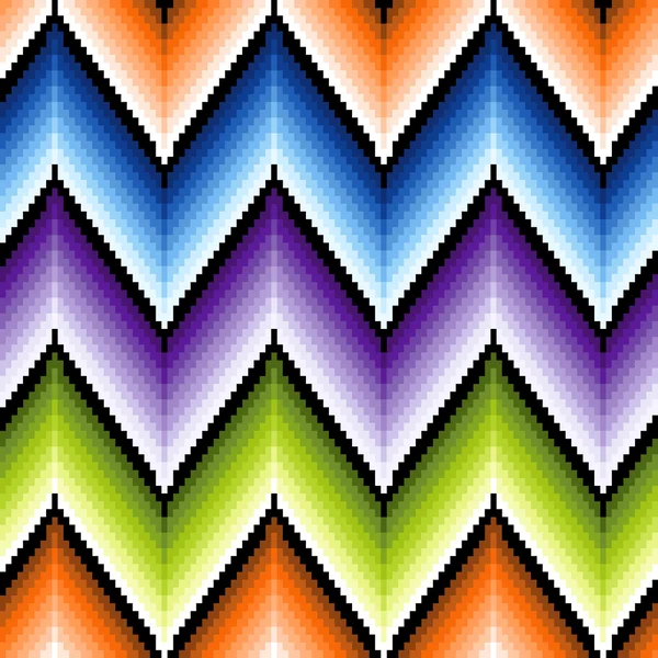 Seamless pattern with several colors zigzag elements — Stock Vector