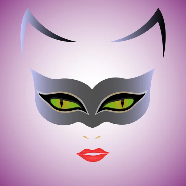 Cat Woman mask — Stock Vector