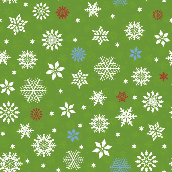 Seamless pattern with many snowflakes — Stock Vector