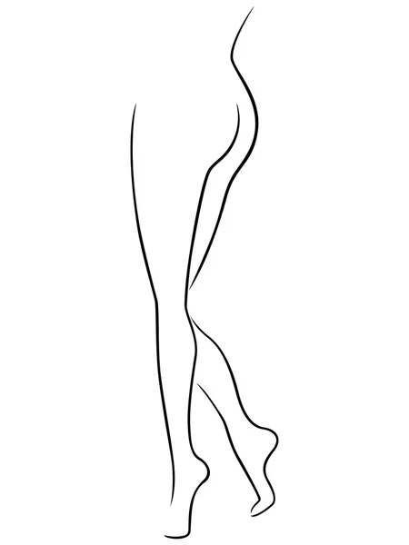 优雅的女性身体的下半部分 — 图库矢量图片