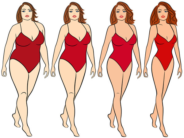 Женщина на пути к потере веса
