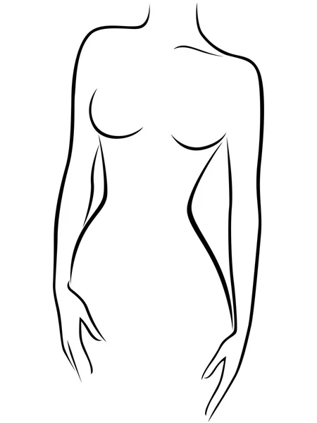 Figura femenina elegante abstracta — Vector de stock