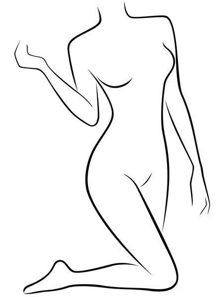 Parte inferior del cuerpo femenino delgado — Vector de stock