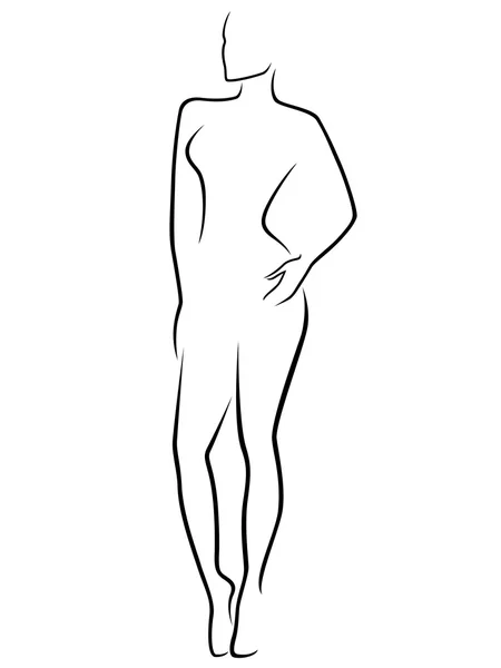 Cuerpo humano delgado abstracto — Vector de stock