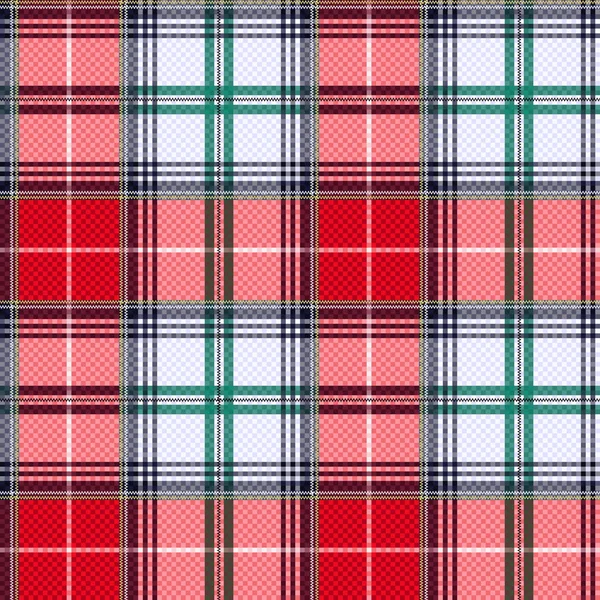 Tartan seamless texture in various hues — Stock Vector