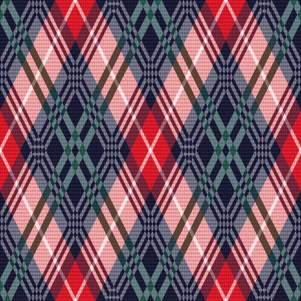 Tekstur Rhombus tartan yang mulus dalam berbagai warna - Stok Vektor