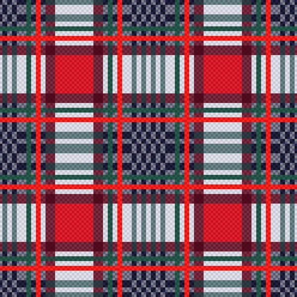 Naadloze tartan contrast rechthoekige textuur — Stockvector