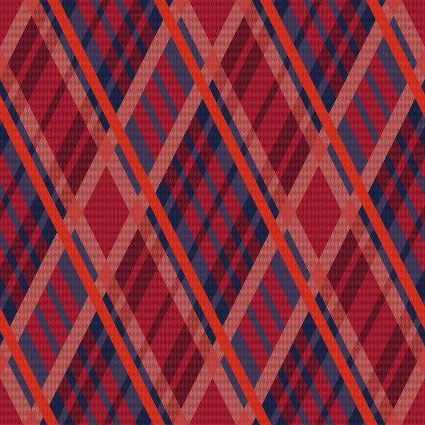 Textura de losango sem costura Tartan vermelho e azul —  Vetores de Stock