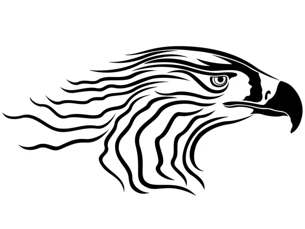 Kopf des bedrohlichen Adlers — Stockvektor