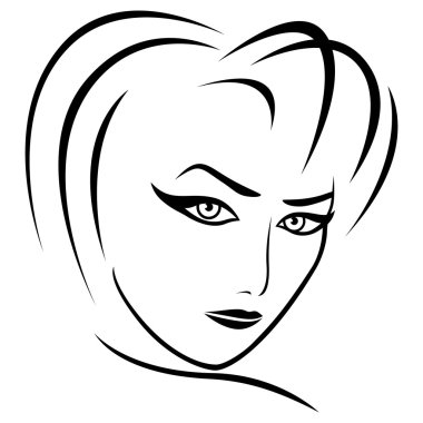 Soyut kadın bakışları