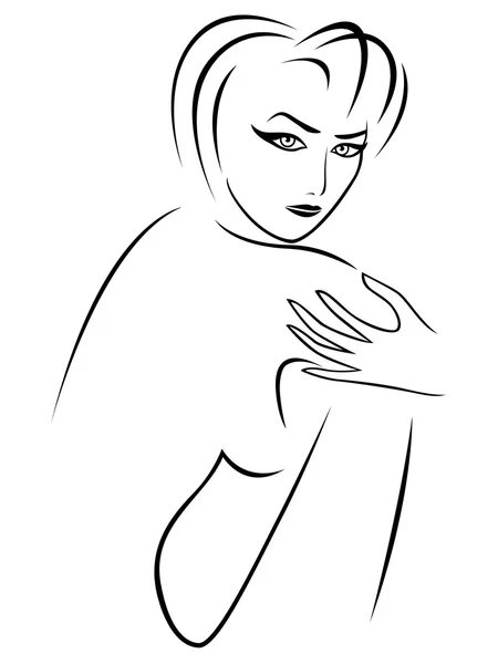 Abstrait jolie femelle — Image vectorielle