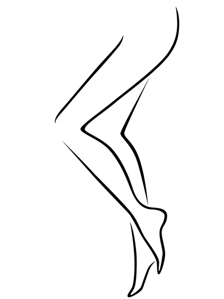 Gracieuses jambes féminines — Image vectorielle