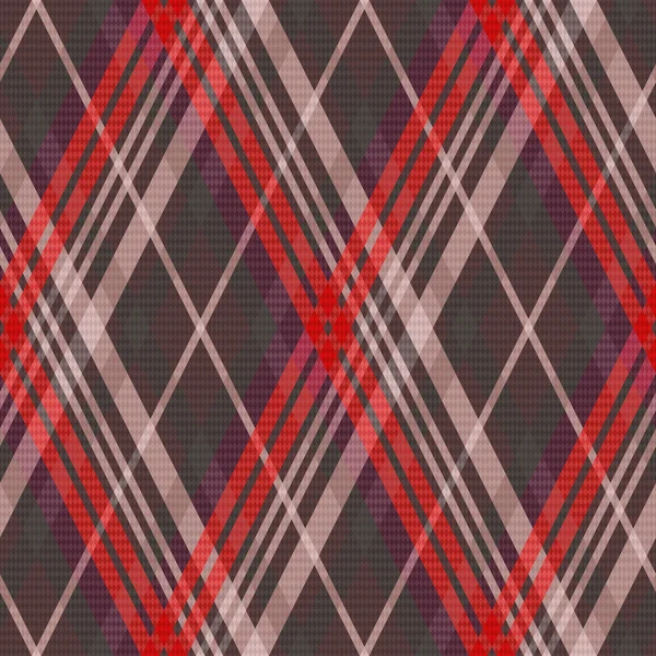 Rhombic tartan seamless texture mainly in muted colors — Stock Vector