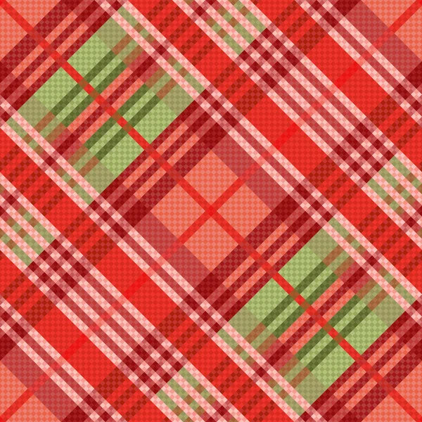 Patrón diagonal sin costura principalmente en tonos rojos — Vector de stock
