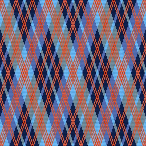 Rhombic seamless mönster i rött en blå nyanser — Stock vektor