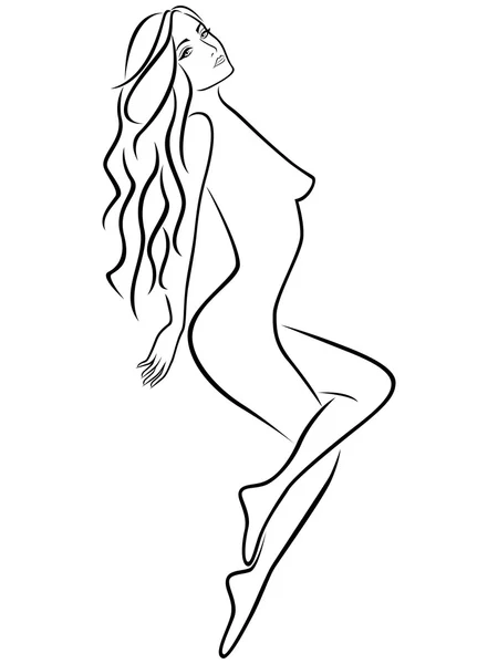 Résumé contour féminin — Image vectorielle