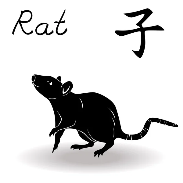 Signe chinois du zodiaque rat — Image vectorielle