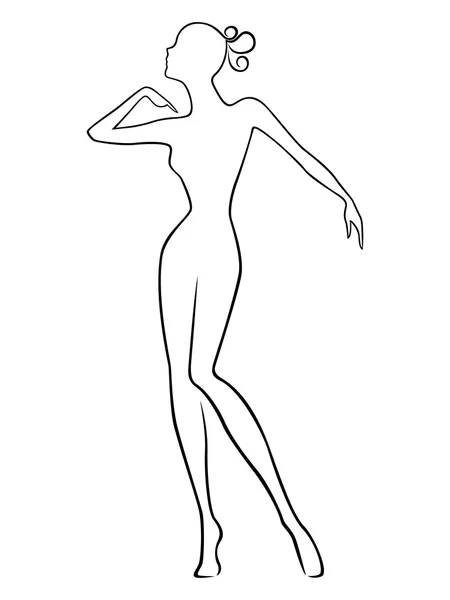 Abstract slender female — Stock Vector