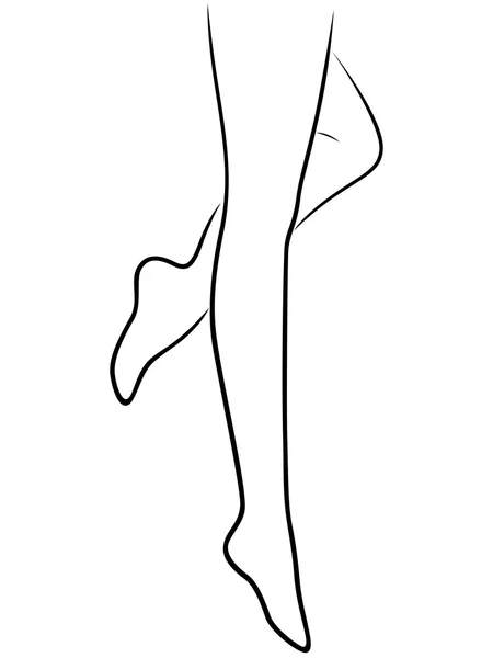 Anmutige weibliche Barfußfüße — Stockvektor