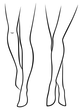 İnce kadın yalınayak ayak