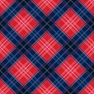 Kırmızı ve mavi çapraz seamless modeli